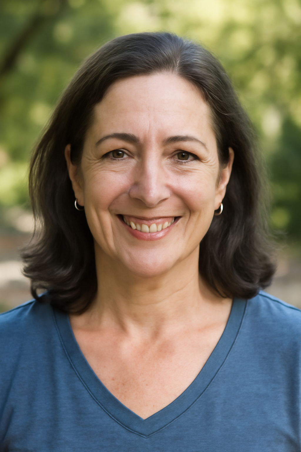 Portrait of a woman working on a laptop